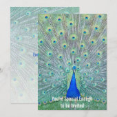 Prachtige Pauw U Bent Uitgenodigd Kaart (Voorkant / Achterkant)