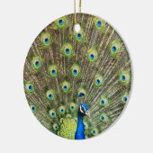 Prachtige pauw vogel keramisch ornament (Links)