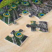 Prachtige pauw vogel legpuzzel (Zijkant)