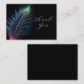 Prachtige pauwenveer dank u notitiekaartje (Voorkant / Achterkant)