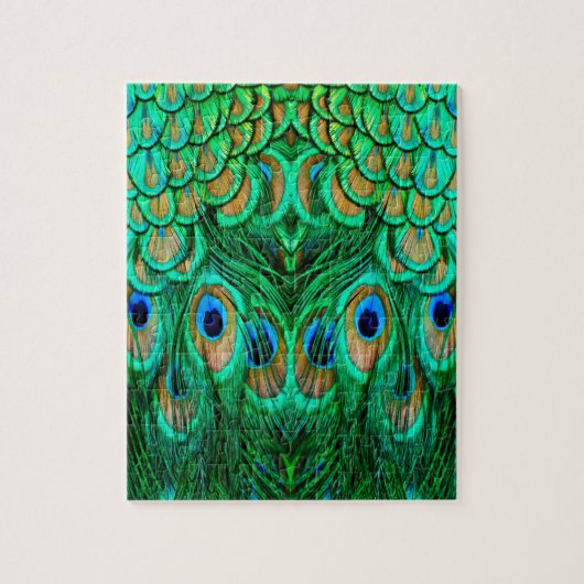 Prachtige Pauwveren Legpuzzel (Verticaal)
