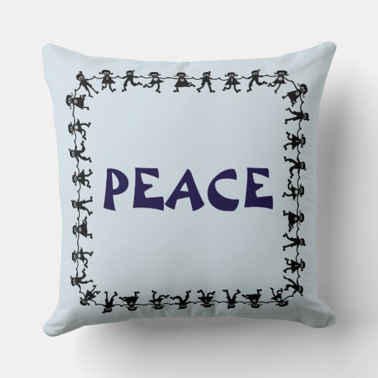 Prachtige PEACE Design Sierkussen (Achterkant)