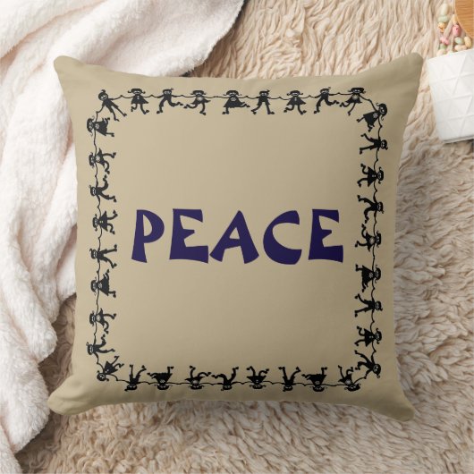 Prachtige PEACE Design Sierkussen (Deken)