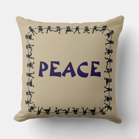 Prachtige PEACE Design Sierkussen (Voorkant)