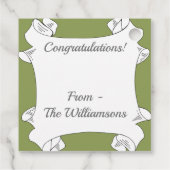 Prachtige Peach Cactus Flowers Bedankjes Labels (Achterkant)