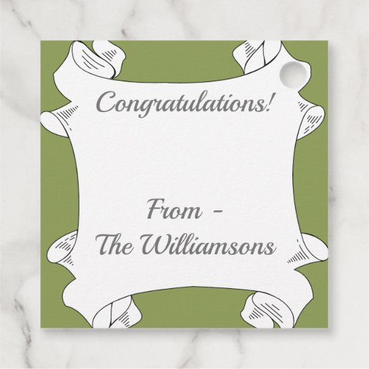 Prachtige Peach Cactus Flowers Bedankjes Labels (Achterkant)