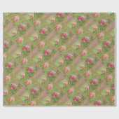 Prachtige Peach Cactus Flowers Cadeaupapier (Vlak)