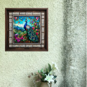 Prachtige Peacock 2 tussen de bloementuin Tegeltje