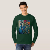 Prachtige Peacock Bloemen T-shirt (Voorkant volledig)