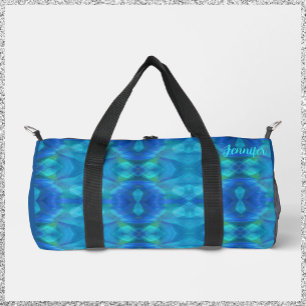 Prachtige Peacock Blue Abstract Plunjezak
