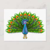 Prachtige Peacock Displayling Plumage Briefkaart (Voorkant)