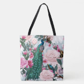 Prachtige Peacock Floral Mode Tas (Voorkant)