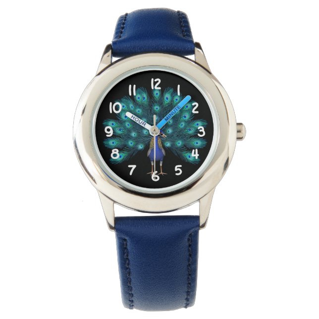 Prachtige Peacock Horloge (Voorkant)