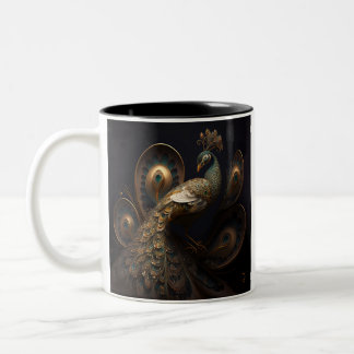 Prachtige Peacock Tweekleurige Koffiemok