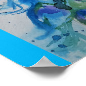 Prachtige Peacock-Waterverf Schilderkunst-Poster Poster (Hoek)