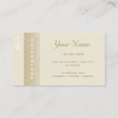 Prachtige Pearl en White met Monogram Quality Visitekaartje (Achterkant)
