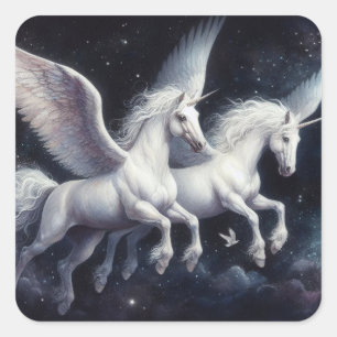 Prachtige Pegasus in de Dark Sky Sticker Sheet