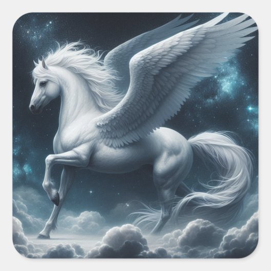 Prachtige Pegasus in de Dark Sky Sticker Sheet (Voorkant)