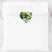 Prachtige pellerige peper Primroses in droge blade Hart Sticker (Tas)