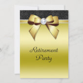 Prachtige pensionering van Posh Gold en Black Jewe Kaart (Voorkant)