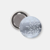Prachtige perfecte kerstSilver SNowflake Magneet (Voorkant / Achterkant)