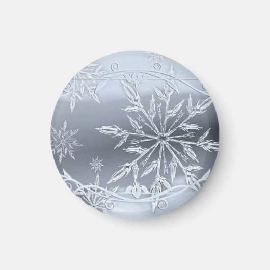 Prachtige perfecte kerstSilver SNowflake Magneet (Voorkant)