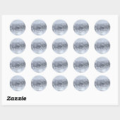 Prachtige perfecte kerstSilver SNowflake Ronde Sticker (Vel)
