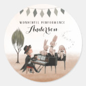 Prachtige performance pianist Sticker (Voorkant)