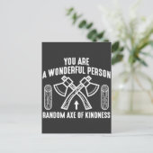 Prachtige Persoon Willekeurige bijl van vriendelij Briefkaart (Staand voorkant)