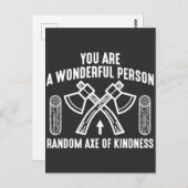 Prachtige Persoon Willekeurige bijl van vriendelij Briefkaart (Voorkant / Achterkant)