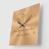 Prachtige persoonlijke 50e Jubileum cadeaus Vierkante Klok (Hoek)