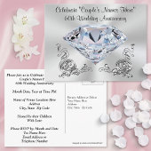 Prachtige persoonlijke 60e Jubileum-uitnodigingen Uitnodiging Briefkaart