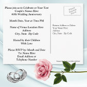 Prachtige persoonlijke 60e Jubileum-uitnodigingen Uitnodiging Briefkaart