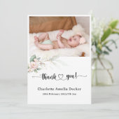 Prachtige persoonlijke Baby - Hartelijk dank - Kaa Kaart (Staand voorkant)