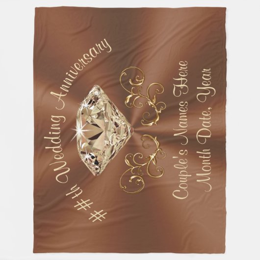 Prachtige persoonlijke cadeaus voor Jubileum voor  Fleece Deken (Voorkant)