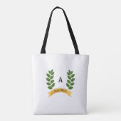Prachtige persoonlijke groene bladeren tote bag (Achterkant)