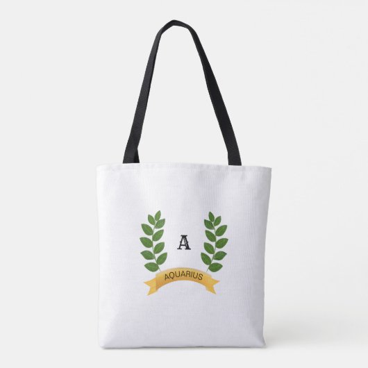 Prachtige persoonlijke groene bladeren tote bag (Achterkant)