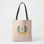 Prachtige persoonlijke groene bladeren tote bag (Voorkant)