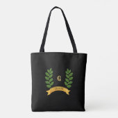 Prachtige persoonlijke groene bladeren tote bag (Achterkant)