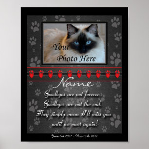 Prachtige persoonlijke hond of kat-herdenking poster