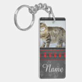 Prachtige persoonlijke hond of kat-herdenking sleutelhanger (Voorkant Links)