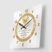 Prachtige persoonlijke Jubilea, elk jaar Vierkante Klok (Hoek)