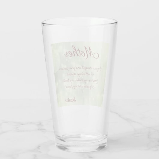 Prachtige persoonlijke moedergedicht glas (Achterkant)