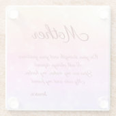 Prachtige persoonlijke moedergedicht glazen onderzetter (Achterkant)