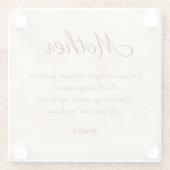 Prachtige persoonlijke moedergedicht glazen onderzetter (Achterkant)