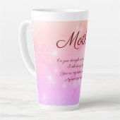 Prachtige persoonlijke moedergedicht latte mok (Linkerhoek)