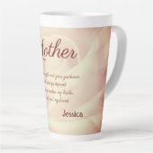 Prachtige persoonlijke moedergedicht latte mok (Rechterhoek)