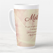 Prachtige persoonlijke moedergedicht latte mok (Linkerhoek)