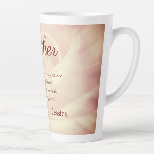 Prachtige persoonlijke moedergedicht latte mok (Rechts)