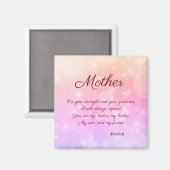 Prachtige persoonlijke moedergedicht magneet (Voorkant / Achterkant)